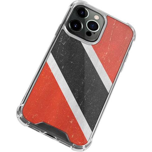 Trinidad and Tobagao Flag Distressed iPhone 14 Pro Max Clear Case